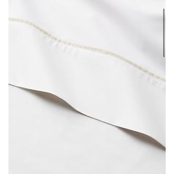 Ralph Lauren Organic Cotton Percale Palmer Sheet Queen Flat Sand Dune - Picture 2 of 4